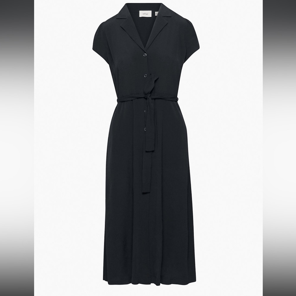 Aritzia Black Shirt Dress - Medium
